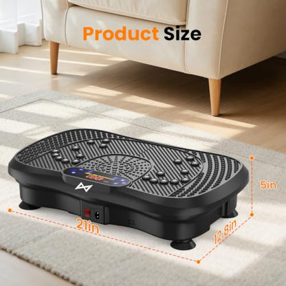 AXV Vibration Plate Exercise Machine Fitness Platform Body Vibrating Board - color: SLIM.DEEPBLACK