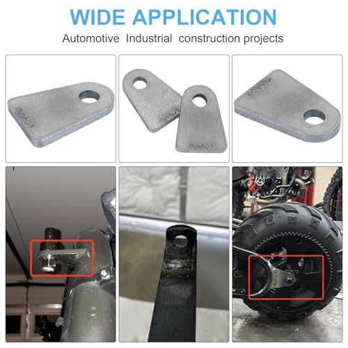Weld On Tabs, Flat Bottom Shock Mount, 1/2" Hole, 1/4" Thick, 4 Pcs - color: Flat Mount-Big 1/4" Thick