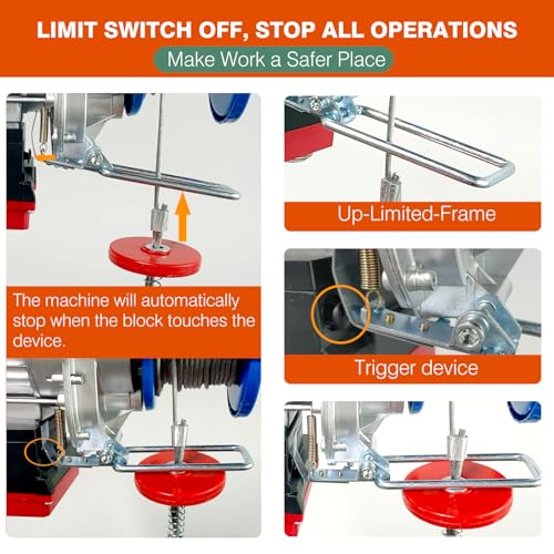 Electric Hoist 110V, 880LBS Hoist Winch with Remote Control - color: Light Blue