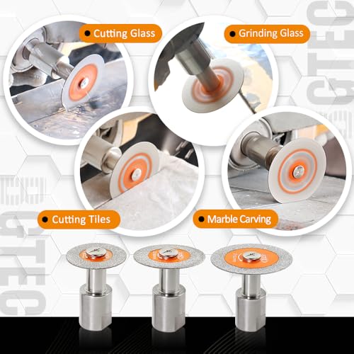BGTEC Diamond Mini Glass Cutting Saw Blade 5PCS 1 9/16" Tile Cutter - size: 40MM*5