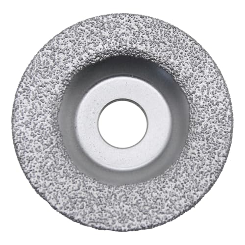 4 Inch Diamond Grinding Cup Wheel, Convex Vacuum Brazed Grinding Disc for Iron Steel Granite Marble Ceramic Tile, 7/8 Inch Arbor, 30/40 Grit