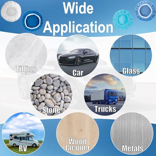 BFXM 20PCS Car Buffer Pads Set, 9-10 Inch Buffing Pads for Orbital Buffer - color: L