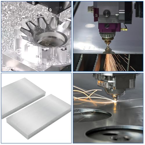 6061 Aluminum Sheet Metal 6 x 12 x 1Inch (25.4MM) Heat Treatable Rectangle Flat Plain 1.0 Inch Thickened Aluminum Plate Covered with Protective Film for Welding, Industrial