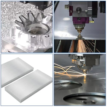 6061 Aluminum Sheet Metal 6 x 12 x 1Inch (25.4MM) Heat Treatable Rectangle Flat Plain 1.0 Inch Thickened Aluminum Plate Covered with Protective Film for Welding, Industrial