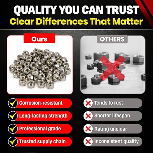 Chenango Supply 3/8-16 Stainless Steel Nylon Insert Lock Nuts - size: 3/8-16 NYLOCK
