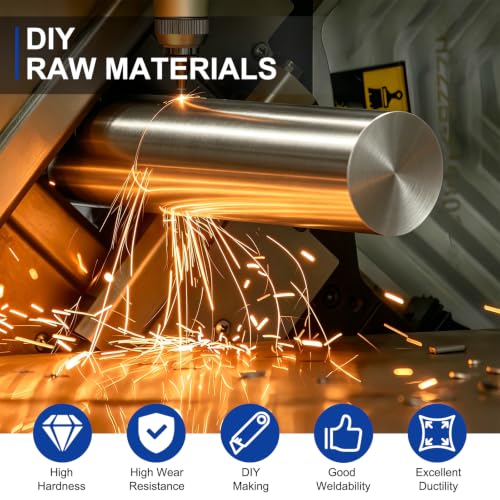 MECCANIXITY Round Steel Rod 7.5mmx100mm Lathe Bar Stock Tool Metal Dowel - size: 7.5mm x 100mm