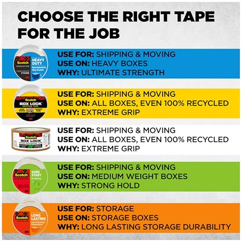 Scotch Heavy Duty Packing Tape, 1.88 in x 38.2 yd, 1 Roll
