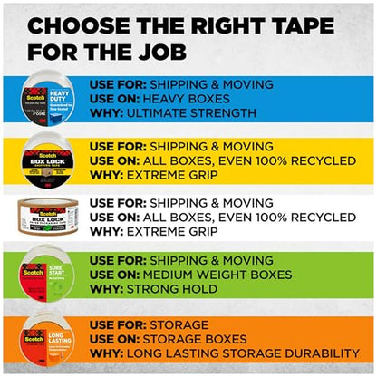 Scotch Heavy Duty Packing Tape, 1.88 in x 38.2 yd, 1 Roll