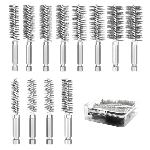 12 Pcs Stainless Steel Bore Brush Set with
