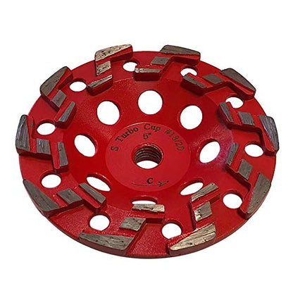 5" Diamond Grind Wheel S Seg Concrete & Coating 5/8"-11 Threaded Arbor - style: 5" Diameter / S Segments