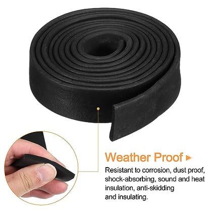 uxcell EPDM Rubber Foam Sheet Strip 1/8" T x 0.8" W x 5' L Rubber Sheet Rolls Weather Strip for DIY Gasket, Crafts, Insulation - size: 1/8" T x 0.8" W x 5' L