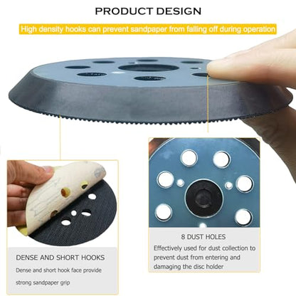 Standard 5" Hook and Loop Replacement Sander Pad for Porter Cable 343/343k, 390/390K, 382, 343VSK Orbit Sander