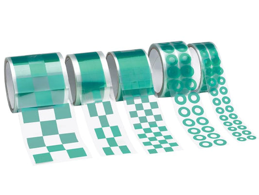 Caplugs PC00250 PC-SH Series - Powder Peel Green Discs, Squares, and Rectangles - Powder Coating, E-Coating, Anodizing, Green Polyester, Circle, 0.250" Disc Diameter, 2000 Discs/Roll (SH-47170)