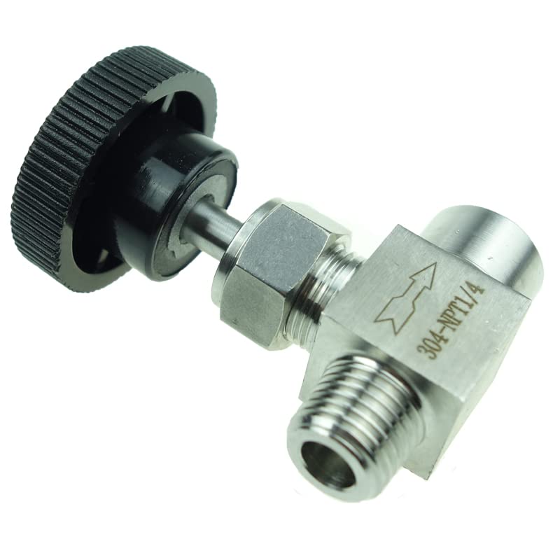 Stainless Steel 304 Instrument Gas Needle Valve 1/4 NPT Male x 1/4 NPT Female 1000 Psi - size: SS304 1/4 NPT M x F