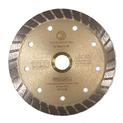 LSC 4.5 inch Dry or Wet Cutting General Purpose Continuous Turbo Angle Grinder Diamond Saw Blades for Concrete Masonry Brick Stone(4.5) - size: 4.5" LSC