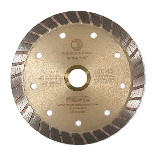 LSC 4.5 inch Dry or Wet Cutting General Purpose Continuous Turbo Angle Grinder Diamond Saw Blades for Concrete Masonry Brick Stone(4.5) - size: 4.5" LSC