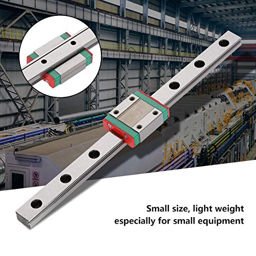LML12B Linear Rail 12mm Mini Bearing Steel Rail Slide Rail+ Slide Block Variety Length (200mm)