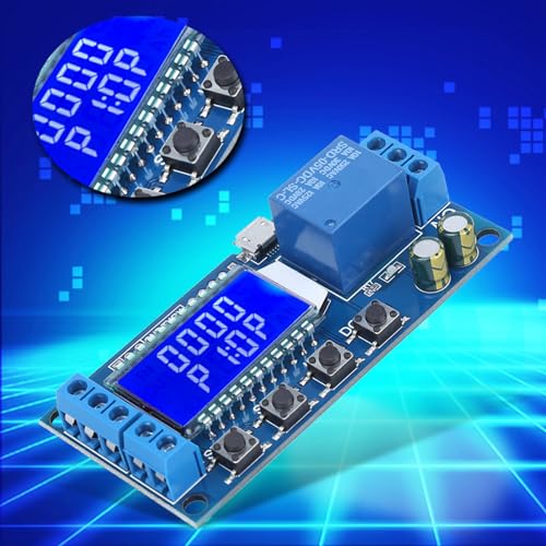 Emoshayoga XY LJ02 Electronic Delay Timer Module Cycle Relay Switch Circuit Delayed Power Off 6 30V LCD Display