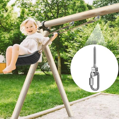 SELEWARE Heavy Duty Swing Hanger, 2 Pack Porch Swing Hardware - color: O (5 Inch, 2 Pack)