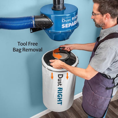 Rockler 4" Wall-Mount Cyclone Dust Separator