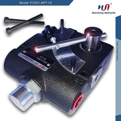 Hydraulic Adjustable Flow Directional Control Valve (1/2 NPT Port, 30 GPM, FCR51 with Relief) - size: 1/2" NPT Port, 30 GPM, style: FCR51 with Relief