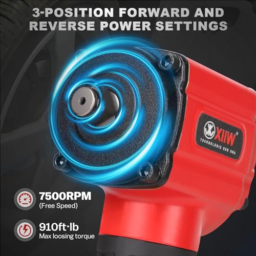 1/2'' Angle Impact Wrench, 910 ft-lbs Torque, Compact Lightweight 3.63 lb - size: ‎1/2 inch | 910 ft-lbs
