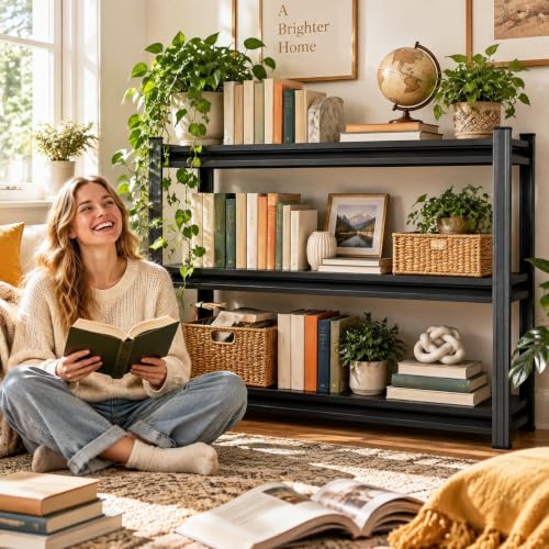 Garage Shelving, 1800 LBS Heavy Duty Metal Storage Shelves, 3-Tier Adjustable Storage Rack for Garage, Basement, Warehouse, 27.6" Wx 13.8" Dx 31.5" H - size: 3-Tier 27.6"Wx 13.8"Dx 31.5"H