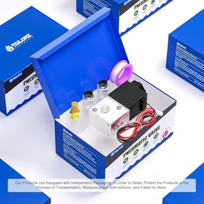 TAILONZ PNEUMATIC 1/8 inch NPT DC12V 3 Way 2 Position Normally Closed Solenoid Valve Solenoid air Valve 3V1-06