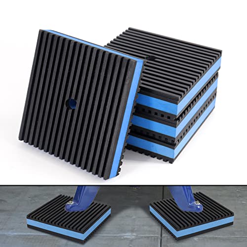 LBG Products Anti Vibration Pads,4" X 4" X 7/8" Heavy Duty Blue EVA Rubber Anti Vibration Isolation Pad for Air Compressor,Washer and Dryer,HVAC,Treadmills,Air Conditioner Accessories,Pack of 4 - size: 4" X 4" X 7/8"