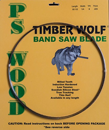 Timber Wolf 100" x 1/2" x 3TPI AS Series Band Saw Blade fits Bauer 14" 1HP, Powermatic 16", General Canada 590, 590-1, 49901-1 - style: 1/2 x 3 AS Series
