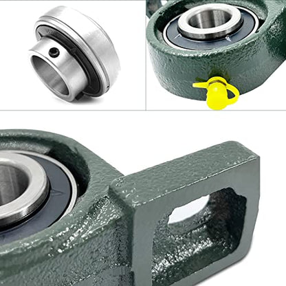 2Pcs UCP201-8 Pillow Block Bearing with 1/2" Bore Mounted Pillow Block Bearings 1/2" Inch Chrome Steel Bearings Self-Alignment - size: UCP201-8-2pcs