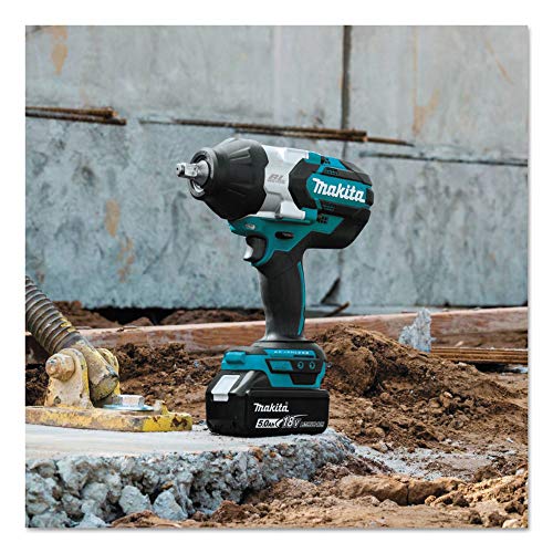 Makita XWT08T 18V LXT® Lithium-Ion Brushless Cordless High-Torque 1/2" Sq. Drive Impact Wrench Kit w/Friction Ring Anvil (5.0Ah) - style: Impact Wrench Kit