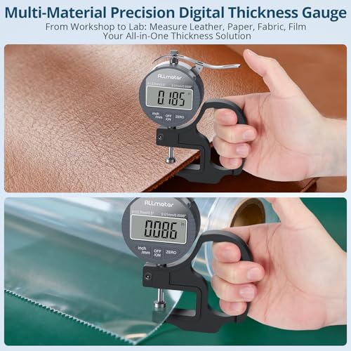Digital Thickness Gauge, 0.01mm Resolution, 0-12.7mm Range - size: 0-12.7mm,0.01mm