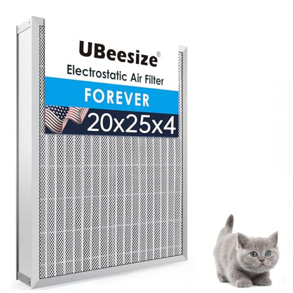 UBeesize 20x25x4 Air Filter Reusable Washable - size: 19.4" x 24.4" x 3.6"