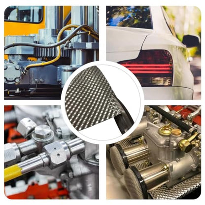 Exhaust Heat Shield Automotive, Muffler wrap，Embossed Aluminum Heat Shield Kit for Muffler Exhaust Wrap, Heat Barrier,Car Exhaust Sheet（20.0''x11.8''） - size: 20'' x 11.8''