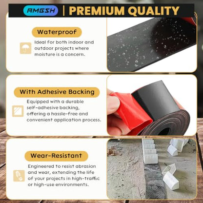 Neoprene Rubber Strip (1, Black, 1/16" Thick × 2" Wide × 10' Long) - size: 1/16" Thick × 2" Wide × 10' Long