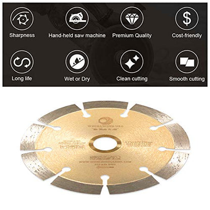 LSS 4 Inch Diamond Saw Blade,Dry or Wet Cutting Saw Blades for Sharp Cutting Concrete Stone Brick Masonry,Broadened Cutter Head - size: 4" LSS