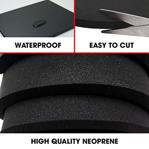 Dualplex Neoprene Sponge Foam Rubber Sheet Roll, 12x54 Inches x 1/2" Thick, Perfect Cosplay Padding, DIY Project Sheet - Easy Cut Non-Adhesive Multi-Function Soundproof Rubber Foam - size: 12X54 inches X 1/2" Thick