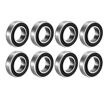 uxcell 6902-2RS Deep Groove Ball Bearing 15mm x 28mm x 7mm Double Sealed Carbon Steel Bearings 8pcs - size: 15mmx28mmx7mm