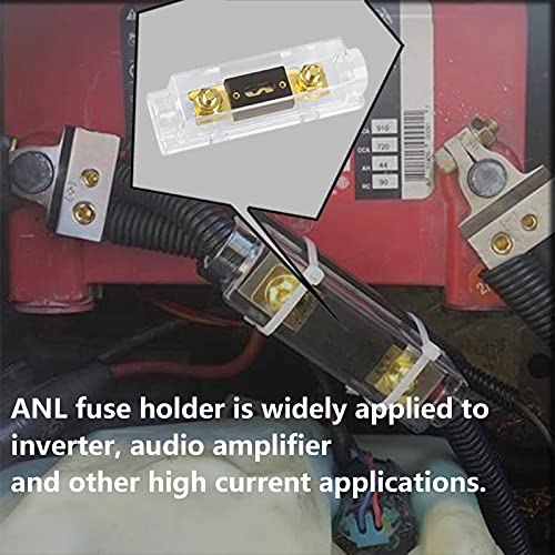 3 Pack 150 AMP ANL Fuse Holder Kit 0/2/4/8 Gauge AWG 150A Fuses Block for Car Audio - size: 150A