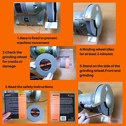 Bench Grinder Grinding Wheels. 80 Grit 8 Inch. Sharpening Carbide Tools