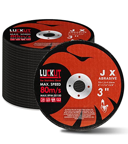 Cut-Off Wheels Cutting Wheel Disc 3" x 1/16''x3/8'' Thin Metal Stainless Steel Cutting Cut Off Disc Blades Grinding Wheel for Angle Grinders - style: 25PCS 3"x 1/16"x3/8"
