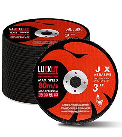 Cut-Off Wheels Cutting Wheel Disc 3" x 1/16''x3/8'' Thin Metal Stainless Steel Cutting Cut Off Disc Blades Grinding Wheel for Angle Grinders - style: 25PCS 3"x 1/16"x3/8"