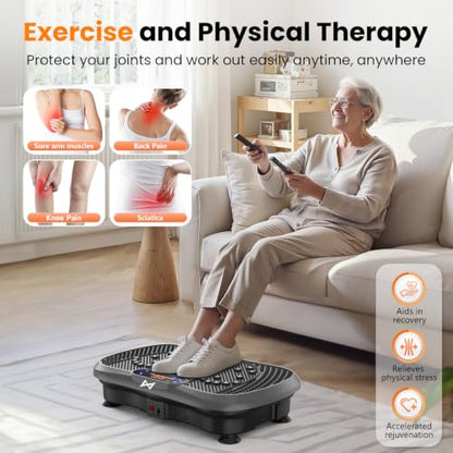 AXV Vibration Plate Exercise Machine Fitness Platform Body Vibrating Board - color: SLIM.GRAY