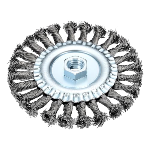 DTGN 5 Inch Wire Wheel Brush for Grinder, 5/8"-11 Arbor - size: 5 inch