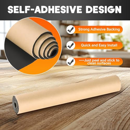 Sponge Neoprene with Adhesive Foam Rubber Sheet 1/8” x 12” x 24” - size: 1/8" Thick x 12" Wide x 24" Long