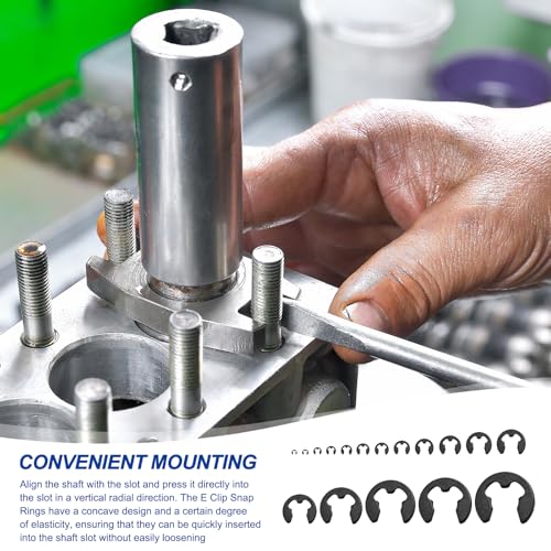 550Pcs M1.5-M22 External Retaining Ring E Clip Snap Rings - size: M1.5-M22