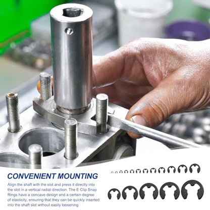 550Pcs M1.5-M22 External Retaining Ring E Clip Snap Rings - size: M1.5-M22