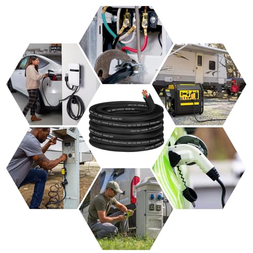 50ft 16/4 Wire SJOOW Portable Power Cable,16 Gauge 4 Conductor SJOOW Cord - size: 50 FT, style: 16AWG(4-Conductor)