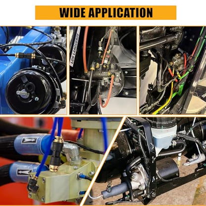 3/8" DOT Air Brake Line Union Coupler 4 Pack, 3/8" Tube OD PTC/PTCR & Brass Push to Connect Straight Fittings for Truck Trailer Air Systems - size: 3/8" Tube OD